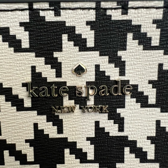 NWT Kate Spade K9148 Cara Large Tote Shoulder Bag in Houndstooth Print - Picture 4 of 9